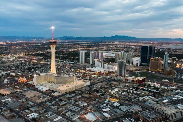 Een Drone Shot Van Las Vegas Cityscape Nevada Verenigde Staten — Stockfoto