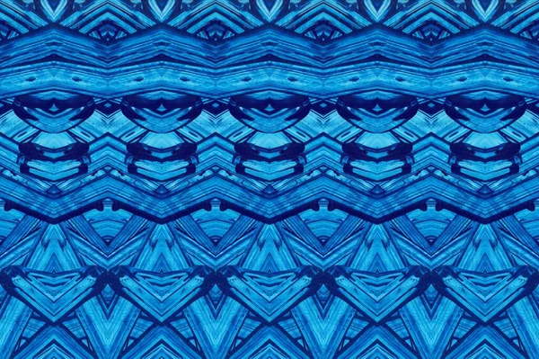 Motif Bleu Kaléidoscopique Abstrait Parfait Pour Papier Peint — Photo
