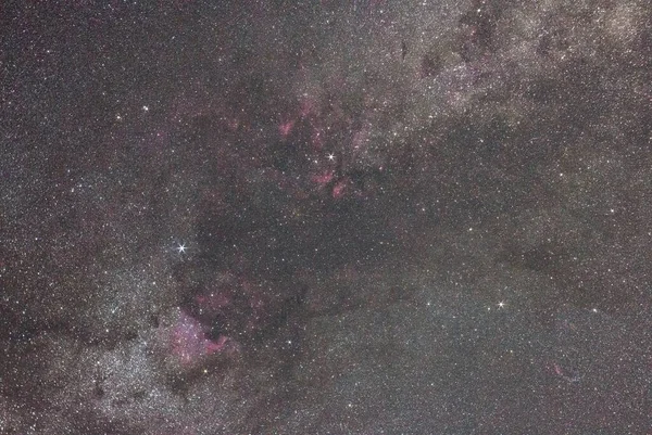Kuğu Takımyıldızının Güzel Bir Görüntüsü Gökada Gökyüzünde Kuzey Amerika Nebulası — Stok fotoğraf