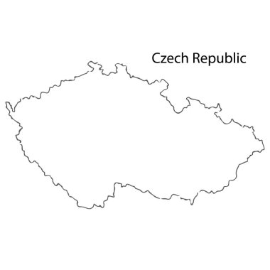 Beyaz arkaplanda izole edilmiş harita vektörü. Siyah şablon, düz toprak.