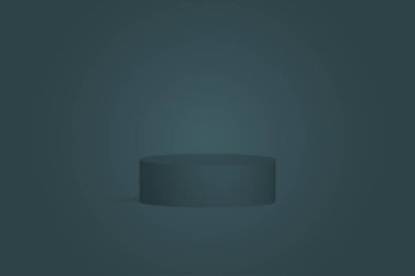 Bir arkaplanın ortasındaki 3d biçimlendirme çemberinin vektör çizimi