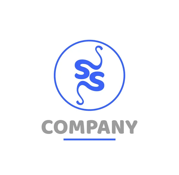 Design Logotipo Empresa Fundo Escuro — Vetor de Stock