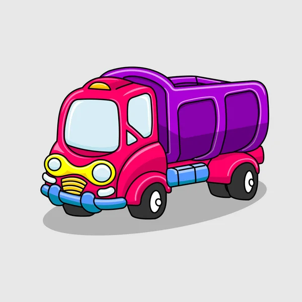 Vektor Design Eines Bunten Cartoon Lastwagens — Stockvektor