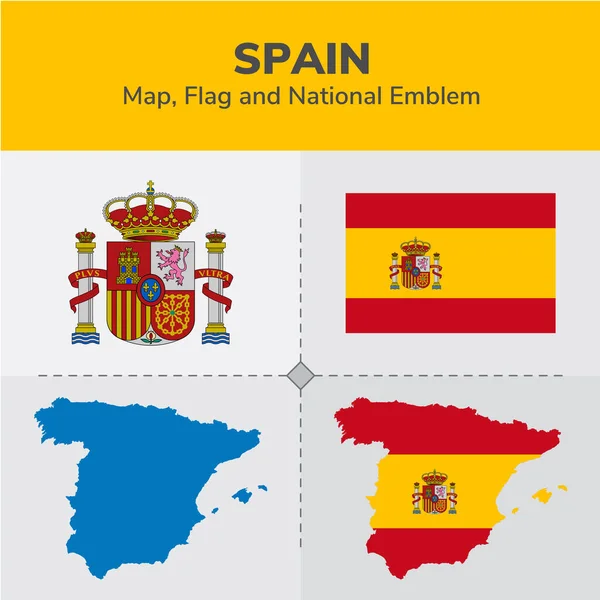 スペイン地図 国章ベクトル — ストックベクタ