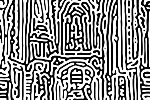 Design Vectoriel Motifs Noirs Blancs Art Numérique Géométrique Abstrait — Image vectorielle