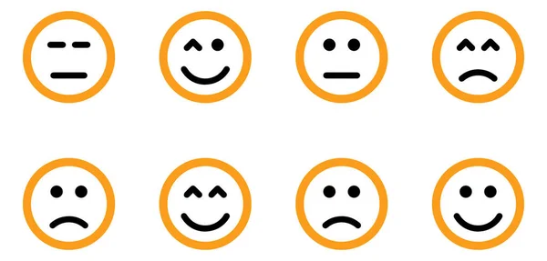 Pacote Ilustrações Digitais Diferentes Emoticons Fundo Branco — Vetor de Stock