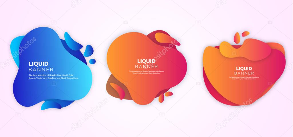 A colorful vector illustration with three bubbles with dummy texts