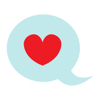 Bir kalp konuşma balonu doğum günü ikonu