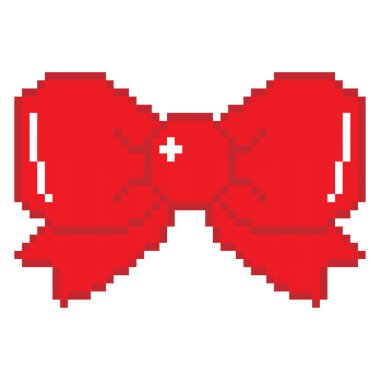 Bir yay pikseli sanat vektörü çizimi