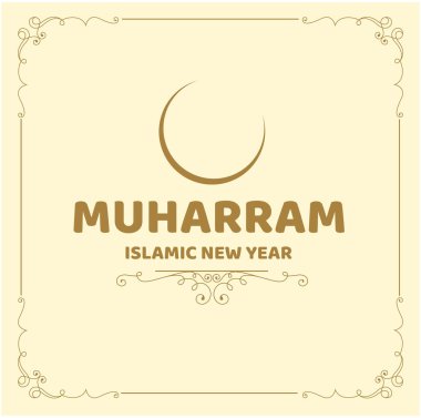 Muharram İslami Yılbaşı kartının dijital bir çizimi
