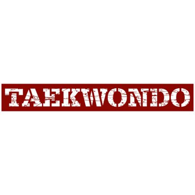 Beyaz arka planda kırmızı dövüş sanatları logosu tasarımı.