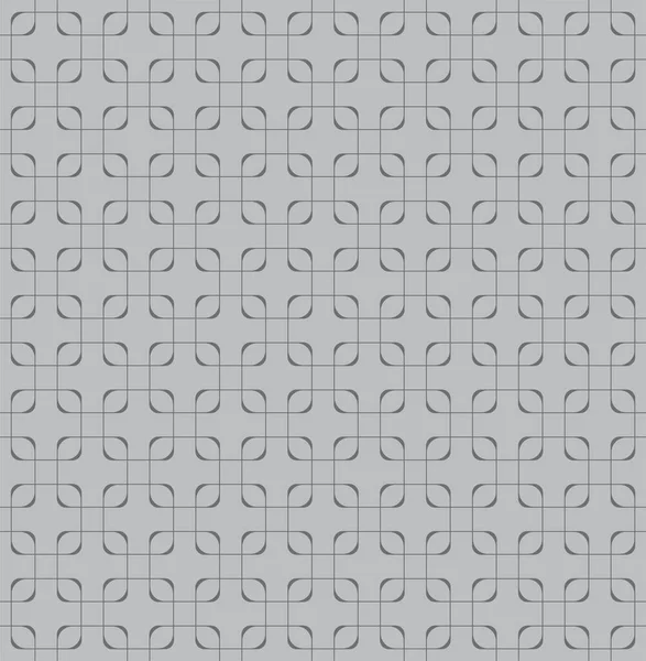 薄い正方形を重ねたベクトルシームレスな幾何学模様 灰色でスタイリッシュな背景 — ストックベクタ