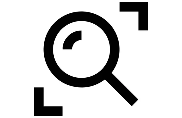 Значок Лупы Символ Поиска Белом Фоне — стоковый вектор