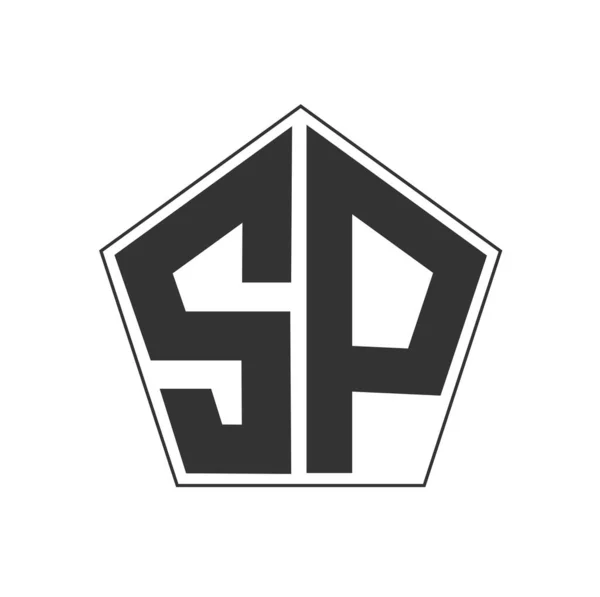 Litery Białym Tłem Piękny Projekt Logo — Wektor stockowy