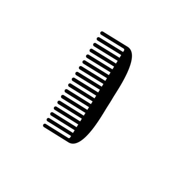 A logo design of the comb isolated on a white background