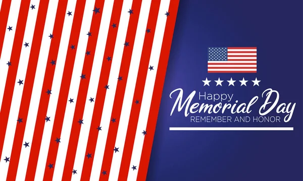 Template Example Memorial Day Usa — Stock Vector