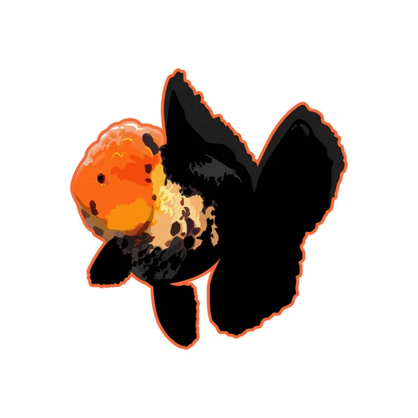 Projekt Logo Orandy Ryba Odizolowana Białym Tle — Wektor stockowy