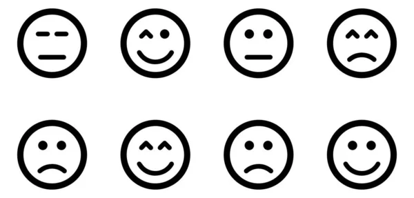 Pacote Ilustrações Digitais Diferentes Emoticons Fundo Branco —  Vetores de Stock