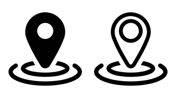 Uma Ilustração Digital Símbolos Ícone Geolocalização Gps Simples — Vetor de Stock
