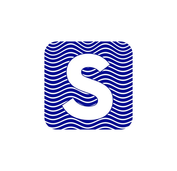 白を基調としたS字ロゴデザイン — ストックベクタ