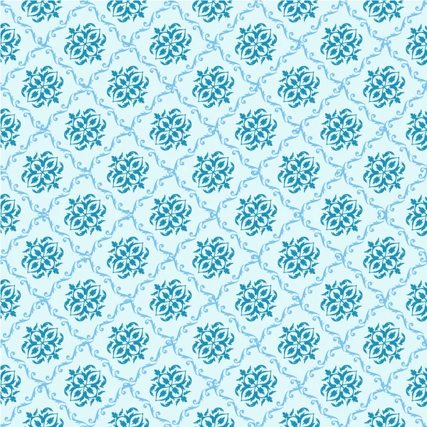 青と白のシームレスな壁紙パターンの背景 — ストックベクタ