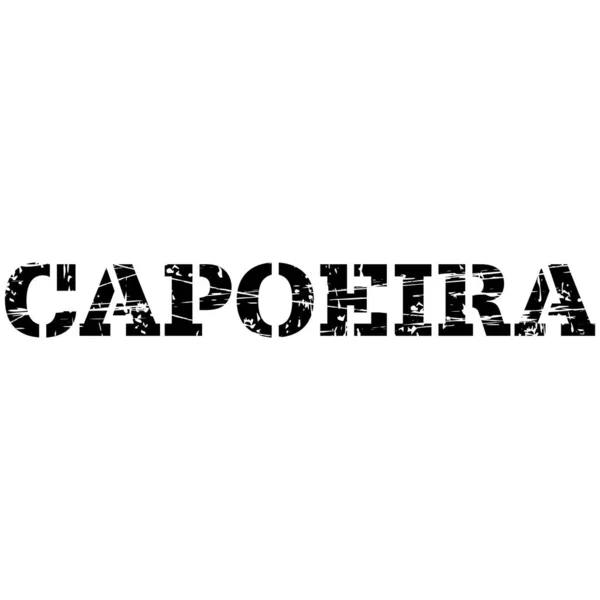 Dessin Vectoriel Texte Noir Capoeira Arts Martiaux Fond Blanc — Image vectorielle