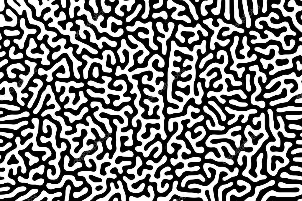 A Vector design of black and white patterns of an abstract geometric digital art