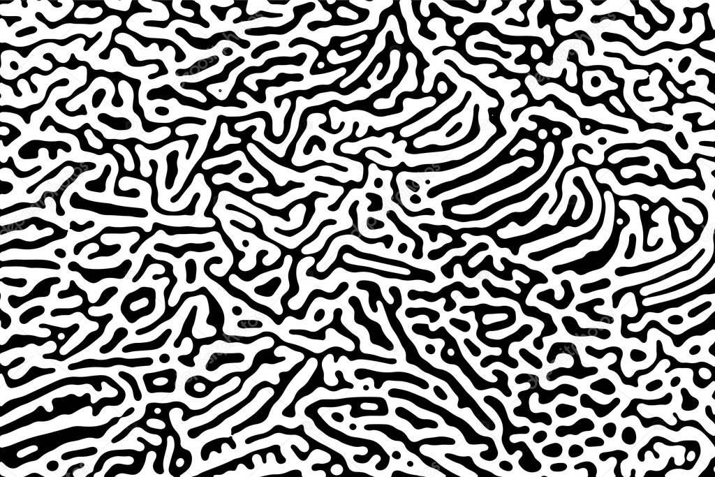 A Vector design of black and white patterns of an abstract geometric digital art