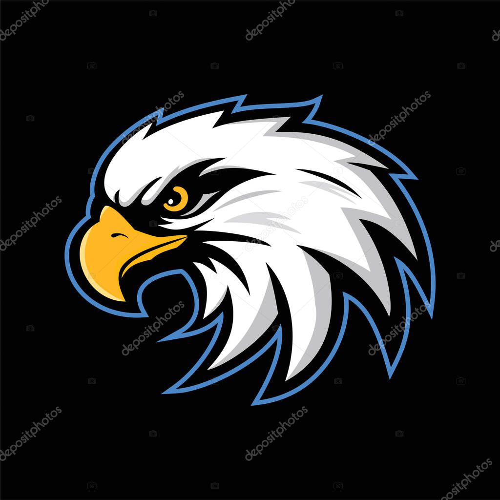 A vibrant eagle head logo design