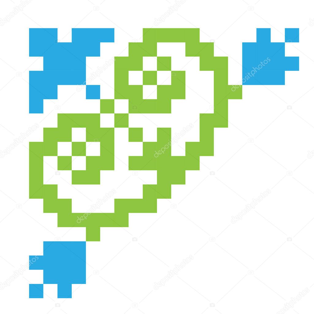 A border Design pixel Art vector illustration, pixel border design for corner