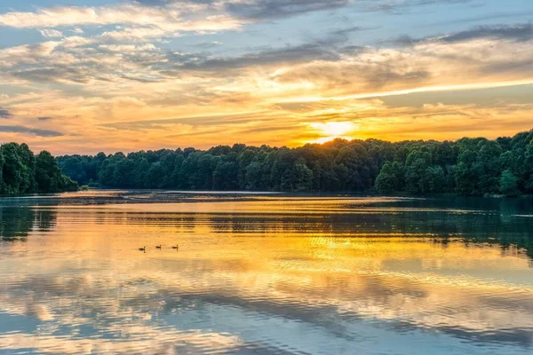 Una Vista Fascinante Hermoso Paisaje Marino Atardecer Escénico — Foto de Stock