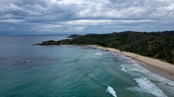 澳大利亚新南威尔士州麦格理港海岸风景的空中景观 — 图库照片