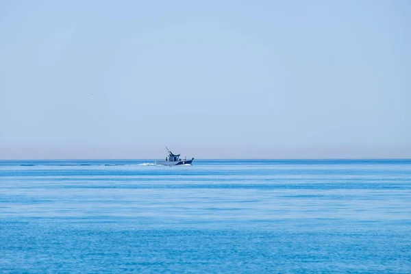 Estepona Malaga Spain June 2022 Small Fishing Boat Returns Port — Stock Photo, Image
