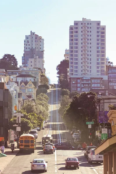 Uma Rua Movimentada San Francisco Califórnia Estados Unidos — Fotografia de Stock