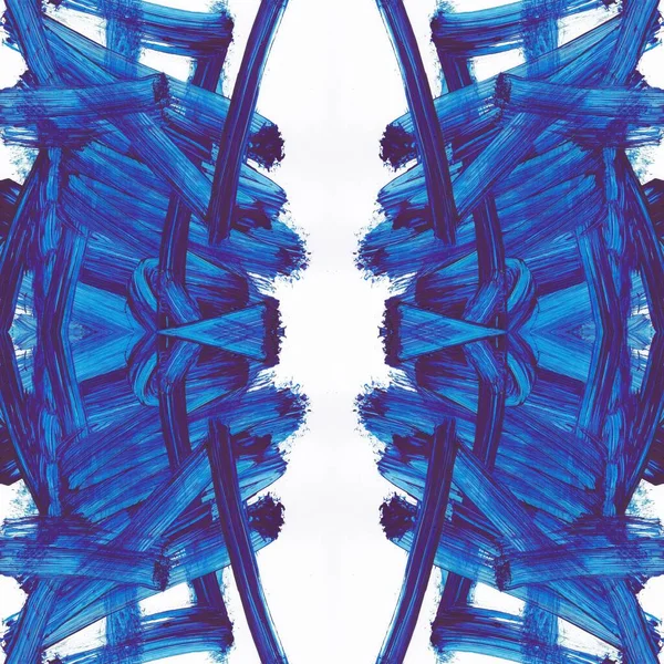 Het Creatieve Kunstwerk Met Abstracte Blauwe Verf Een Witte Achtergrond — Stockfoto