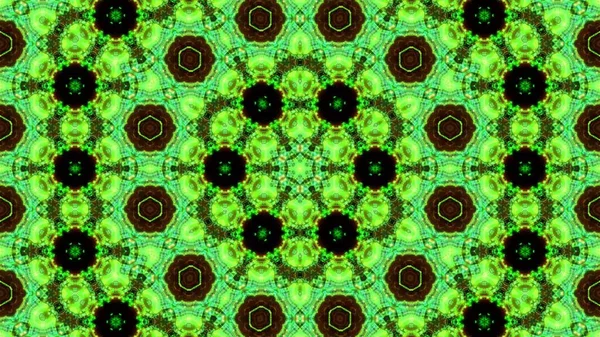 Beautiful Seamless Kaleidoscopic Pattern Textile Design — Stock Photo, Image