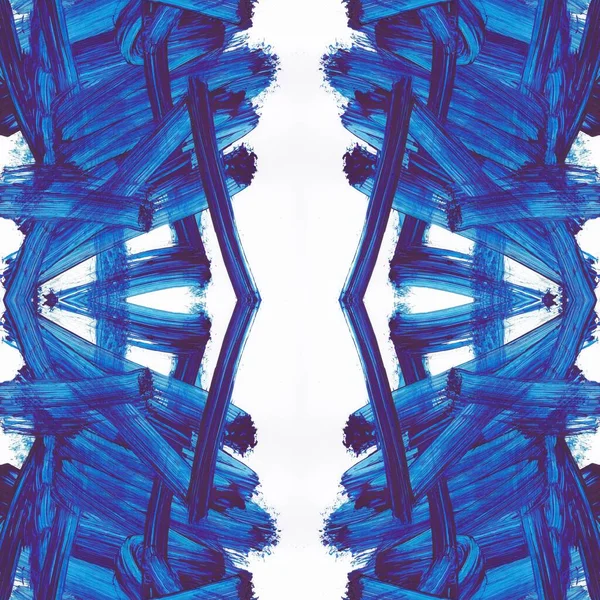 Het Creatieve Kunstwerk Met Abstracte Blauwe Verf Een Witte Achtergrond — Stockfoto