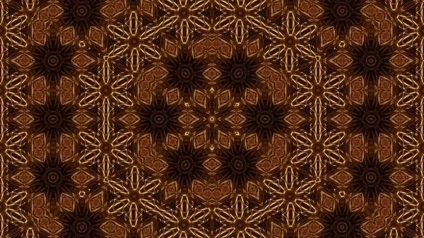 Gyönyörű Zökkenőmentes Kaleidoszkópos Minta Textil Design Számára — Stock Fotó