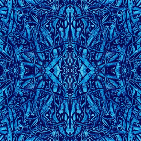 Een Weergave Van Een Blauwe Caleidoscopische Abstracte Achtergrond Voor Wallpapers — Stockfoto