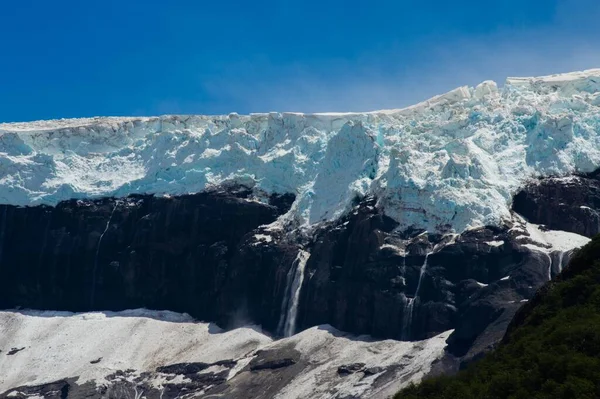 Scenic View Glaciers Ventisquero Negro Argentina Sunny Day — Stock Photo, Image