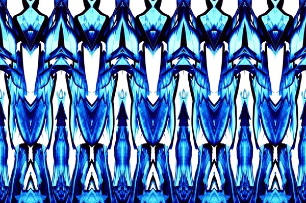 Uma Renderização Fundo Abstrato Caleidoscópico Azul Para Papéis Parede — Fotografia de Stock