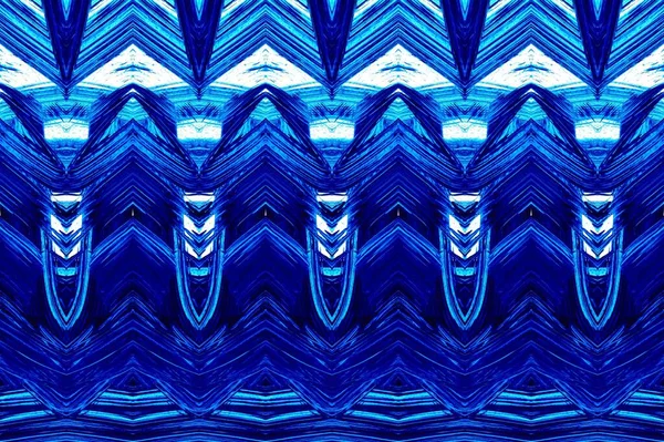 Rendu Fond Abstrait Kaléidoscopique Bleu Pour Fonds Écran — Photo