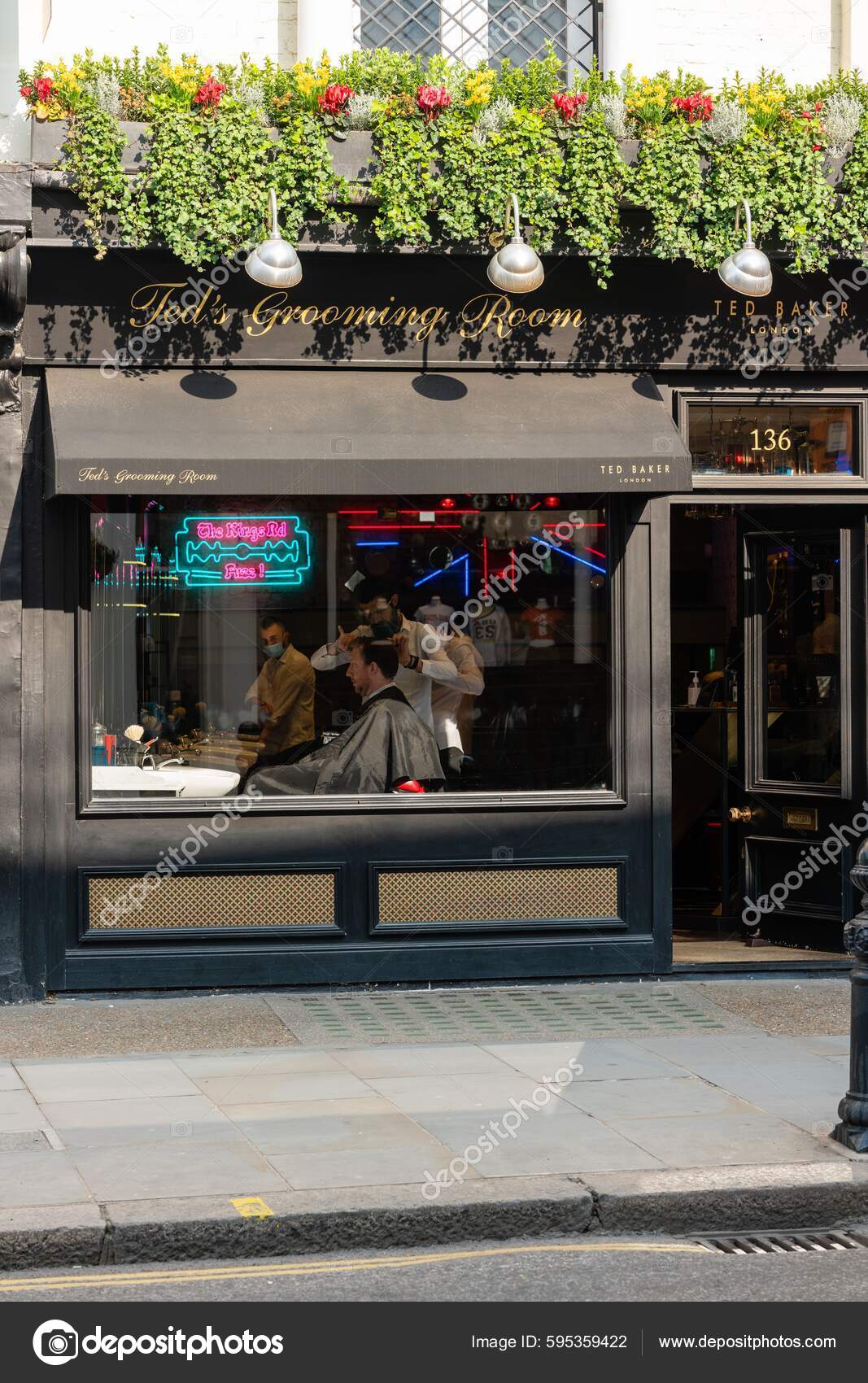 Vertical Shot Ted Baker Grooming Room King'S Road Chelsea London.