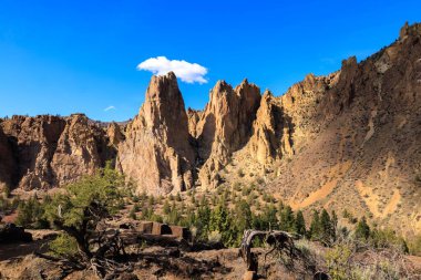 Birleşik Devletler, Oregon 'daki Smith Rock State Park' ın çarpıcı manzarası.
