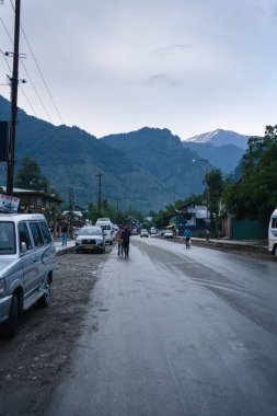Betaab Vadisi 'nin manzarası, Anantnag, Jammu ve Kashmir, Hindistan.