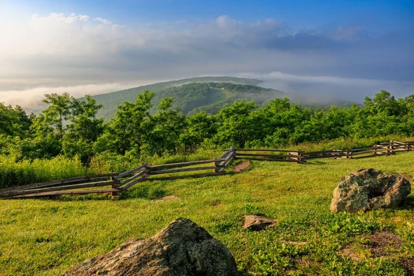 Een Prachtig Uitzicht Blue Ridge Mountains Virginia — Stockfoto