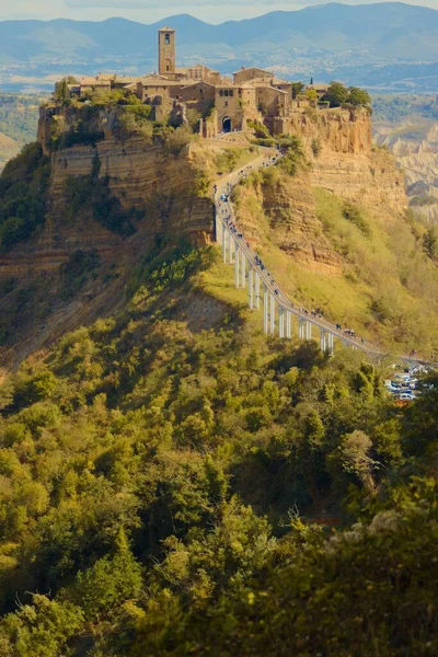 Civita Bagnoregio Distanc 가져온 — 스톡 사진