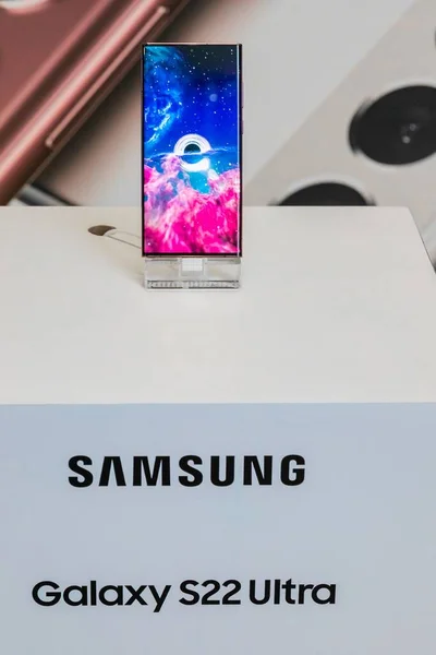 Samsung Akıllı Telefonları Cape Town Güney Afrika Sergileniyor — Stok fotoğraf
