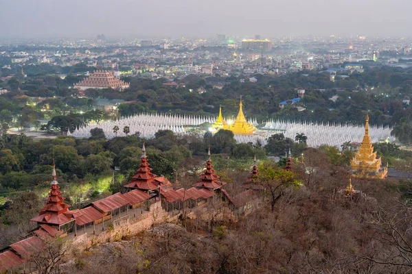 Paysage Pagode Sandamuni Mandalay Myanmar Birmanie — Photo