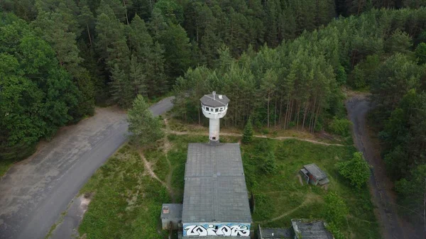 Drone Aéreo Área Marco Histórico Fischbach Bei Dahn Alemanha — Fotografia de Stock